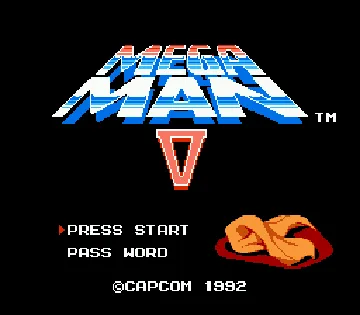 Mega Man 5 (USA) (Virtual Console) screen shot title